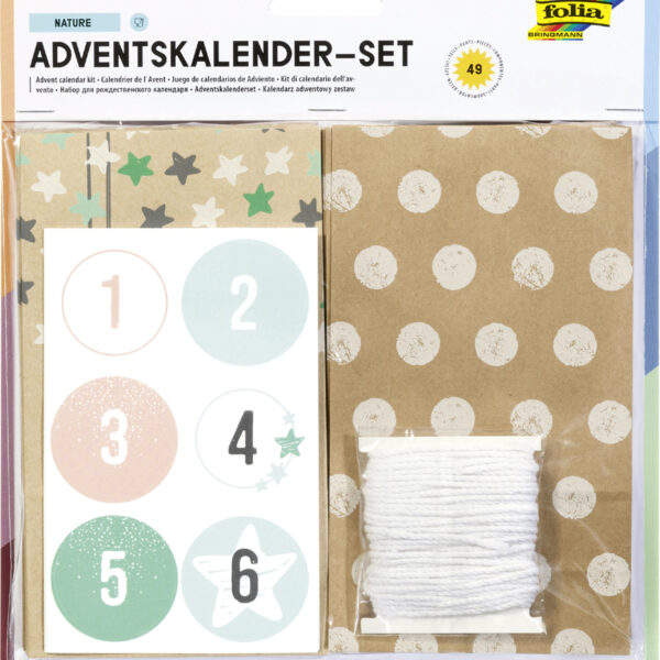 Natuurkalender met 24 zakjes