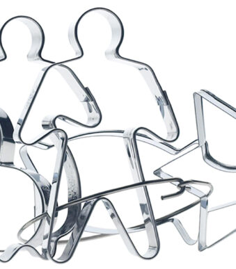 Uitsteekvormen voor gebak Gastromax Traditioneel, set van 5, roestvrij staal