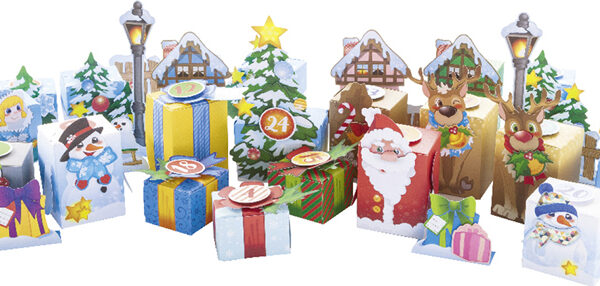 Adventskalender winterlandschap, 25 vakken