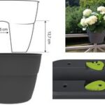 EDA bloempot 'OSAKA', diameter: 300 mm, antraciet