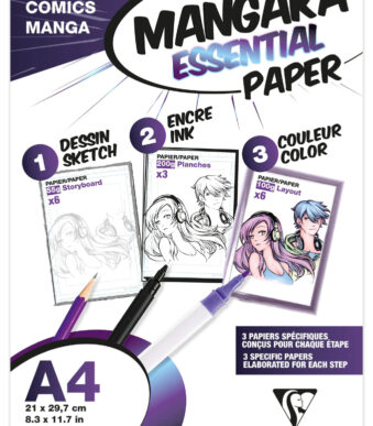 Clairefontaine Manga papier, DIN A4, wit, 15 vel