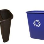 Rubbermaid papiermand, 39 liter, rechthoekig, PE, blauw