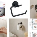 tesa WC-papierrolhouder MOON BLACK, zwart