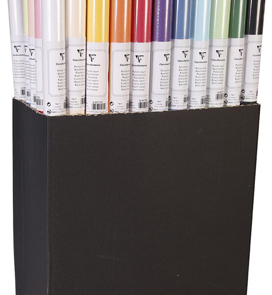 Clairefontaine geschenkpapier 'Kraft' op rol, 50 in display, 700 mm x 3 m