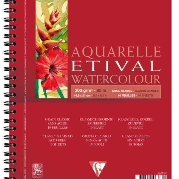 Clairefontaine Aquarelblok ETIVAL, Formaat A5