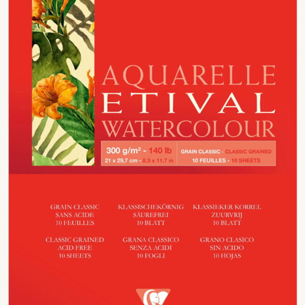 Clairefontaine kunstenaarsblok Aquarelle ETIVAL, DIN A4