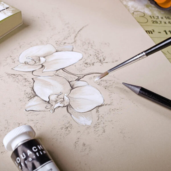 Clairefontaine tekenpapierblok PAINT'ON Naturel, DIN A5