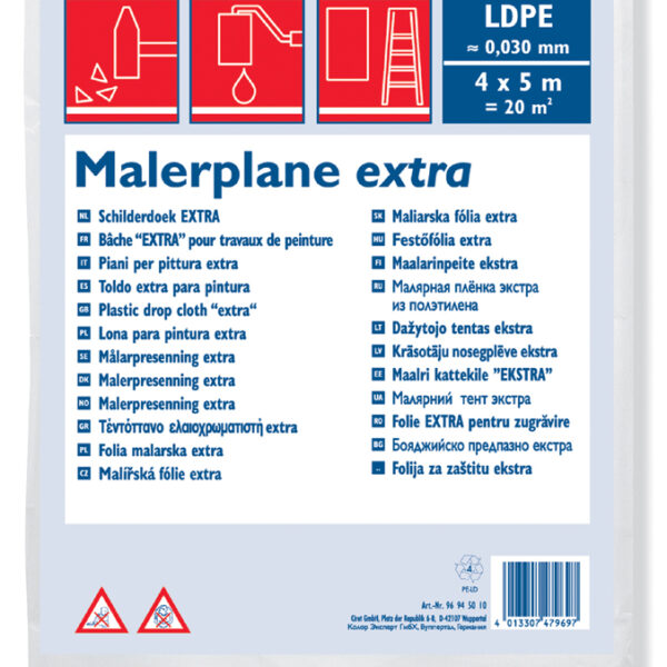Lichtdoorlatende bouwdoek van polyethyleen, 4 x 5 meter