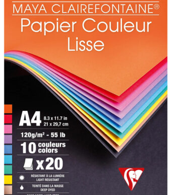 Clairefontaine blok gekleurd papier MAYA, DIN A4, 20 vel
