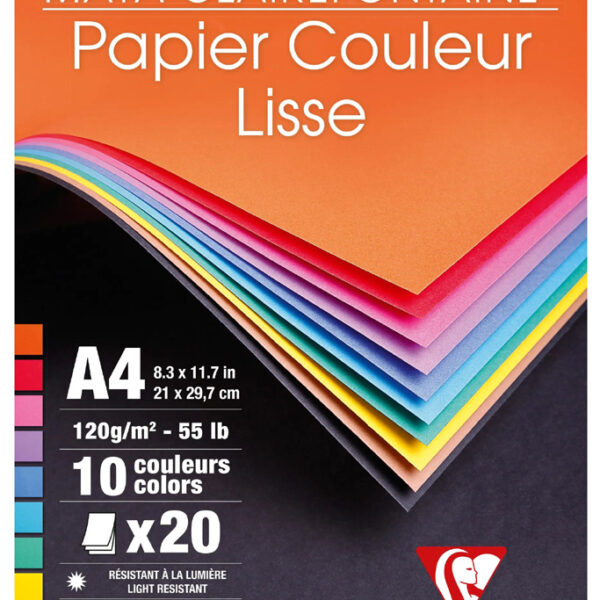 Clairefontaine blok gekleurd papier MAYA, DIN A4, 20 vel