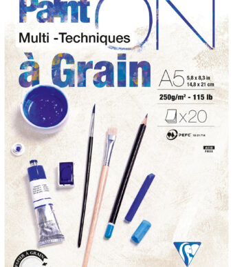 Clairefontaine tekenpapierblok PAINT'ON à Grain, DIN A5