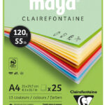 Clairefontaine blok gekleurd papier MAYA, DIN A4, 120 g/m2