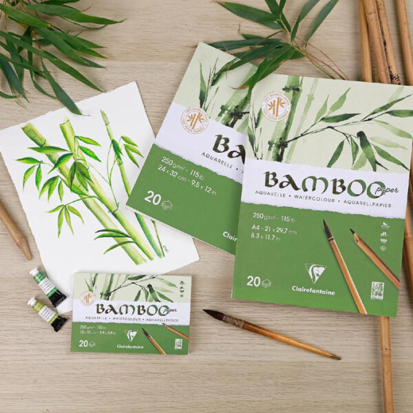 Clairefontaine aquarelblok BAMBOO, DIN A5, 250 g/m2