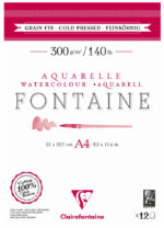 Clairefontaine aquarelblok FONTAINE, fijnkorrelig, DIN A4