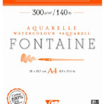 Clairefontaine aquarelblok FONTAINE, gesatineerd, DIN A4