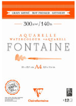 Clairefontaine aquarelblok FONTAINE, gesatineerd, DIN A4