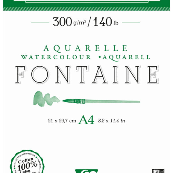 Clairefontaine aquarelblok FONTAINE, ruw, DIN A4
