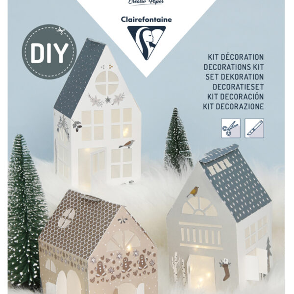 Clairefontaine Knutselset 'Huizen' voor de Kerst