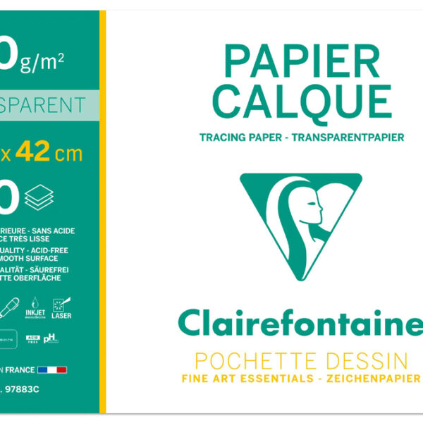 Clairefontaine transparantpapier, 90/95 g/m2, DIN A3
