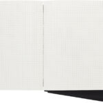 Moleskine schrijfblok, extra groot, geruit, kartonnen omslag, zwart.