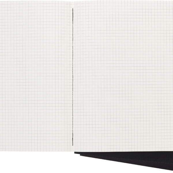 Moleskine schrijfblok, extra groot, geruit, kartonnen omslag, zwart.