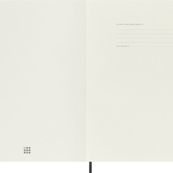 Moleskine notitieboek groot, geruite pagina's, soepele kaft, zwart