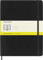 Moleskine notitieboek groot, geruite pagina's, soepele kaft, zwart