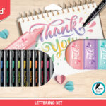 Maped Handlettering-set, set van 22