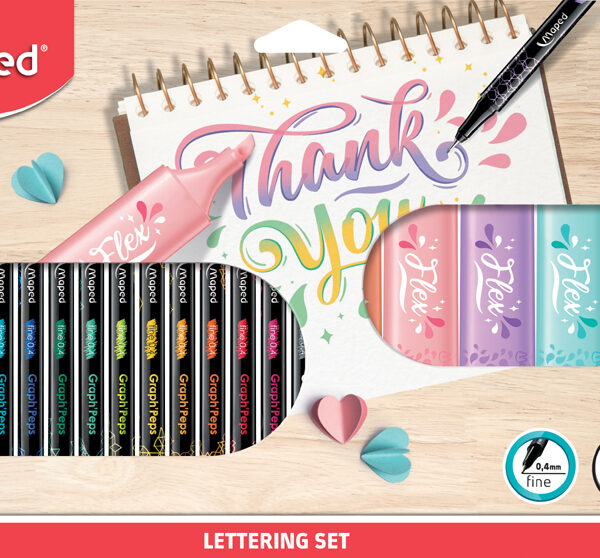 Maped Handlettering-set, set van 22