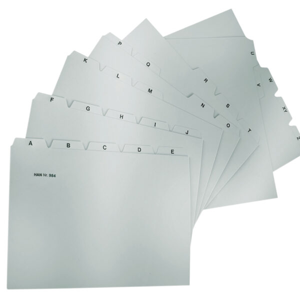 HAN systeemregister A-Z, PP, A4 liggend, grijs, 25-delig