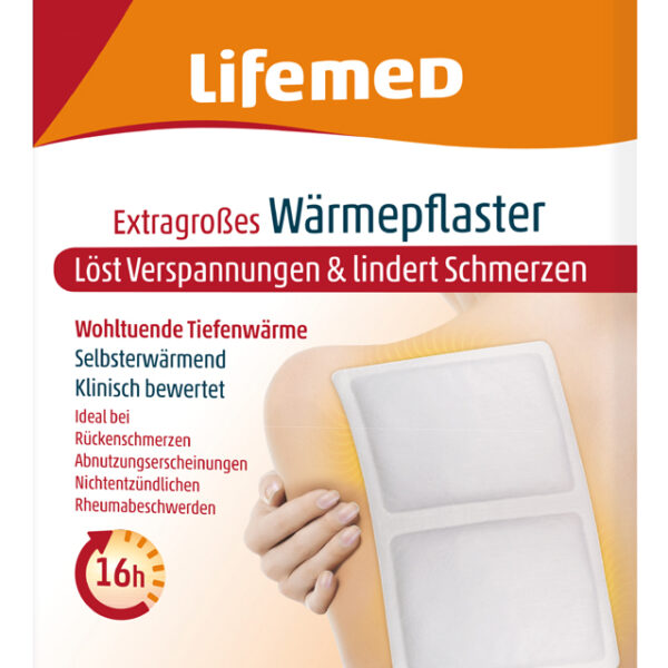 Zelflekende Warmtekussens, 190 x 130 mm, wit