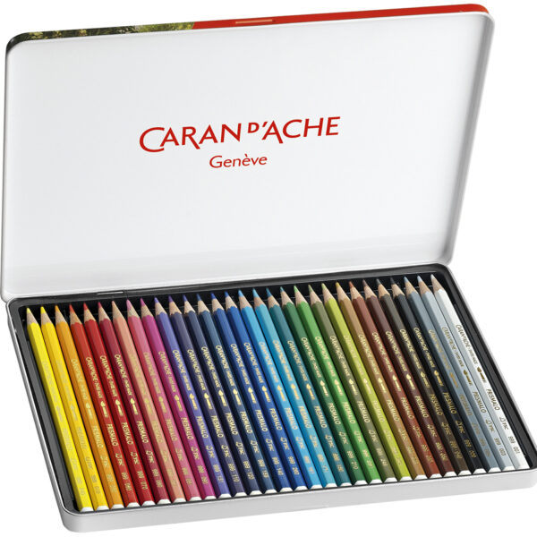 CARAN D'ACHE kleurpotloden PRISMALO aquarelle, 30 stuks in blikje