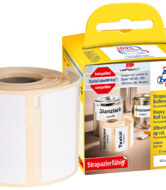 AVERY duurzame etiketten op rol, 57 x 32 mm, permanent