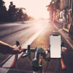 Logituuren fietshouder voor smartphone, vast, zwart/rood