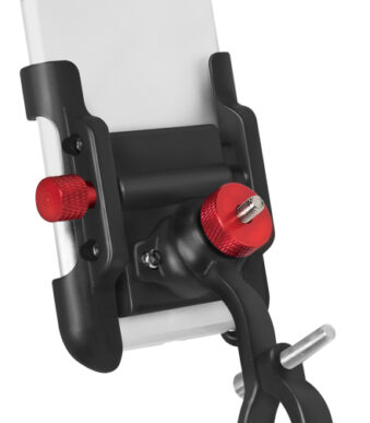 Fietssmartphonehouder, recht model, zwart/rood