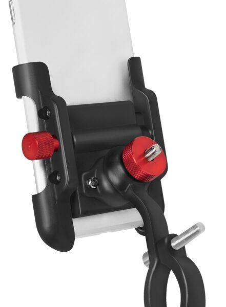 Fietssmartphonehouder, recht model, zwart/rood