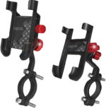 Fietssmartphonehouder, recht model, zwart/rood