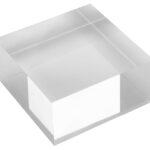 deflecto acryl blok, transparant, 75 x 75 x 50 mm