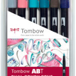 Tombow dubbele vezelstift ´DUAL BRUSH PEN ABT´,6 in set Vintage
