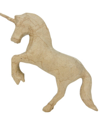 décopatch papier-maché figuur 'Eenhoorn', 120 mm