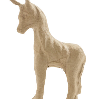 décopatch papier-maché figuur 'Eenhoorn 2', 165 mm
