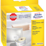 AVERY etiketten op rol, 54 x 25 mm, wit, permanent