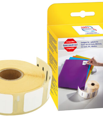 AVERY etiketten op rol, 25 x 25 mm, wit, permanent