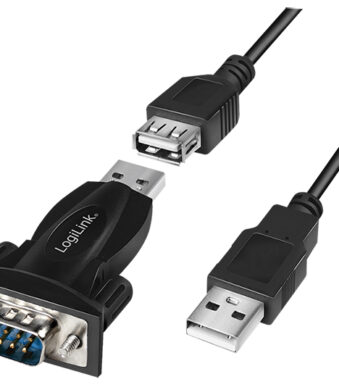 USB 2.0 naar RS232-adapter, zwart
