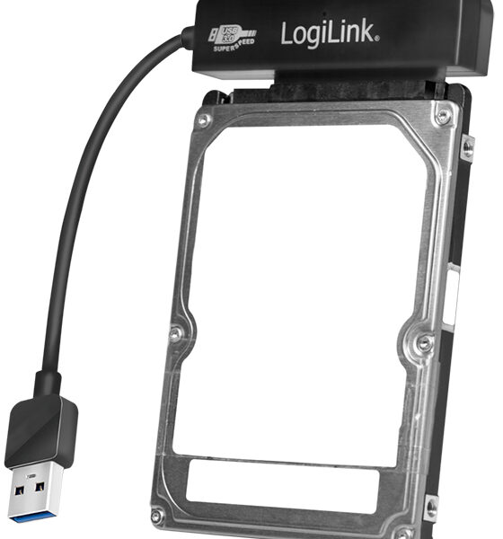 USB 3.0 naar SATA adapter met beschermhoes, zwart