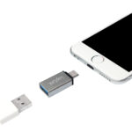 USB-C adapter set, 2-delig, zilverkleurig