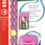 Stabilo schoolset gemakkelijk potlood S, voor linkshandigen, roze.