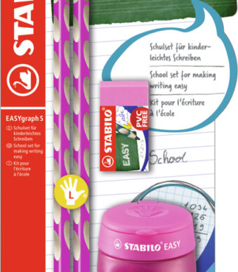 Stabilo schoolset gemakkelijk potlood S, voor linkshandigen, roze.