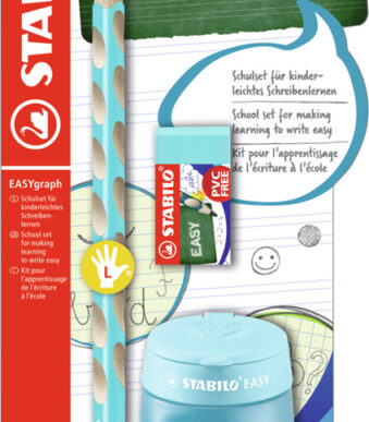 Stabilo schrijfset voor linkshandigen, blauw