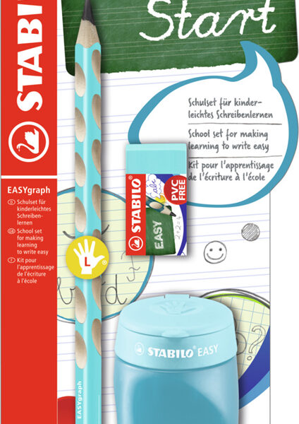 Stabilo schrijfset voor linkshandigen, blauw